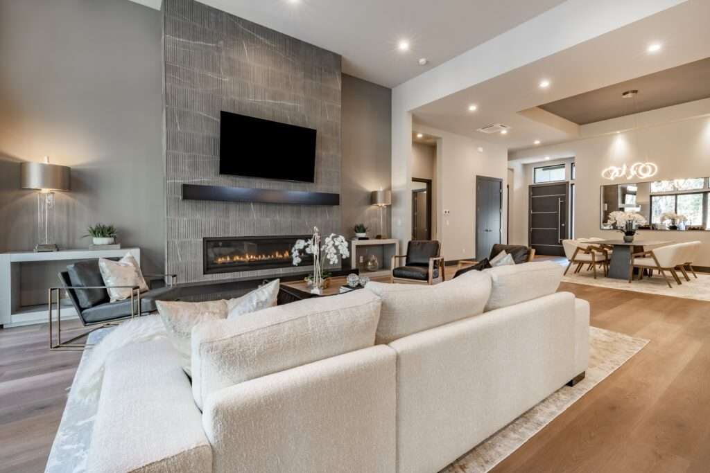 Luxury living room with neutral paint colors ideal for selling a Las Vegas home